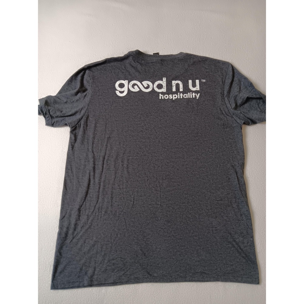 Good N U Hospitality Gray Beat LA Graphic Tee Short Sleeve For Men Size L